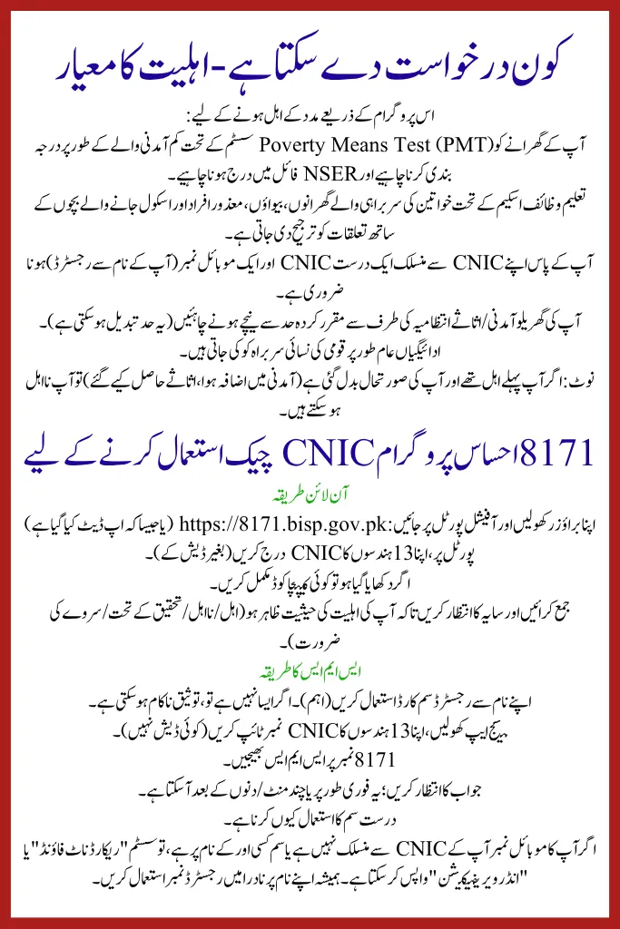 8171 Check Online CNIC