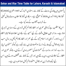 Iftar Time Today 2026